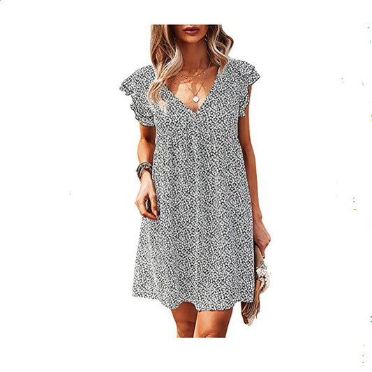 Loose Women's Dresses V-neck Sexy Skirts